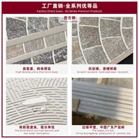 Carreaux antidérapants en céramique mate 60x60mm, imitation pierre, texture moderne, pour salle de bain, étanches, pour villa et extérieur