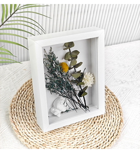 Marco de Madera MDF de Nogal de 10\", 9x9\", 8x8\" Pulgadas de Profundidad, Marco 3D con Efecto de Sombra, Plexiglás Negro y Blanco, Decoración con Corte de Troquel, Marco para Fotos y Arte - Product Image 5