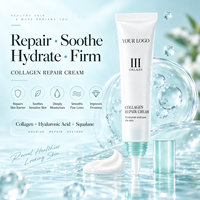 Crème réparatrice de barrière cutanée au collagène OEM, huile de germe de riz, glycérine, crème hydratante nourrissante en profondeur pour les peaux sèches et sensibles