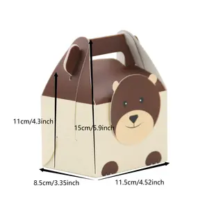 Jungle Theme Party Favor Boxes Small Safari Animal Gift Bags Zoo Cooike Candy Treat Boxes Birthday Party Supplies