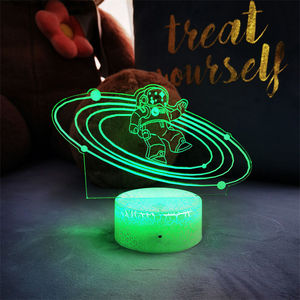 3D Cute Style Night Light with Remote Control Astronaut Serial Illusion Light Multi-color <b>Bedside</b> Decoration Gift for Children - Product Image 4