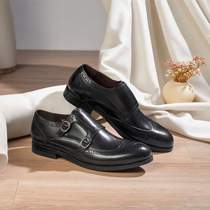 Chaussures Richelieu pour Homme en Cuir Véritable Premium à Double Boucle pour Occasions Formelles - Product Image 6