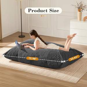 <span class=keywords><strong>Fauteuil</strong></span> pouf 3 en 1 pour adultes et enfants, canapé convertible avec rembourrage, canapé lounge en <span class=keywords><strong>mousse</strong></span> à mémoire de forme pour chambre et salon - Product Image 2