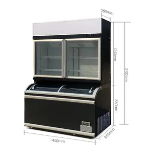 HUAER supermarket freezer chiller small capacity for meat and bun