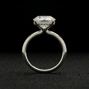 Bague de fiançailles et de mariage en platine fine avec diamant, certifiée IGI, luxe, simple, élégante, scintillante, pour usage quotidien, cadeau de bijoux - Product Image 2