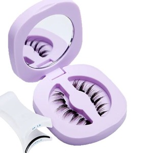 Ciglia Finte Magnetiche Riutilizzabili Senza Gel, Formato da Viaggio, Senza Colla, Effetto Occhio di Gatto, Aspetto Naturale, Kit di Ciuffi di Ciglia - Product Image 2