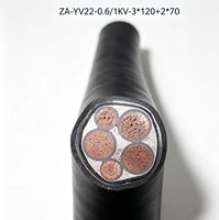 ZA YJV22 0,6~1kV 3*120+2*70mm² A-Klasse Flammhemmendes Kupfer XLPE Stahlband-Armiertes Stromkabel