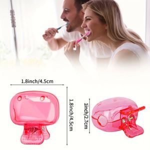 Protège-brosses à dents en plastique personnalisés avec logo sérigraphié, clips de rangement portables pour la maison et les voyages - Product Image 2