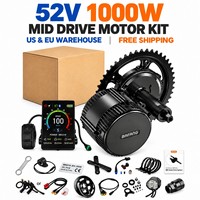 Kit de conversion de moteur central 52V 1000W avec écran LCD couleur pour VTT électrique, livraison gratuite, stock UE/US, BSA 68-73mm