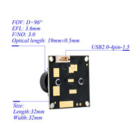 Module de caméra USB 3MP Capteur Ar0330 Processeur de signal d'image haute performance Puce Plug-and-Play Mode d'acquisition de données Modèle