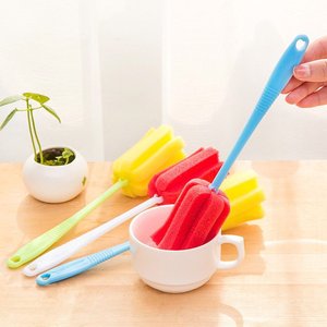 Sponge Cup <b>Brush</b> Long Handle Rotating Cleaning Tool For Glass <b>Bottle</b> And Cup - Product Image 2