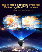Projecteur de cinéma maison intelligent Junuo de haute qualité, Android 14, 4K, courte portée, avec haut-parleurs intégrés, WiFi portable, 200 lumens, US