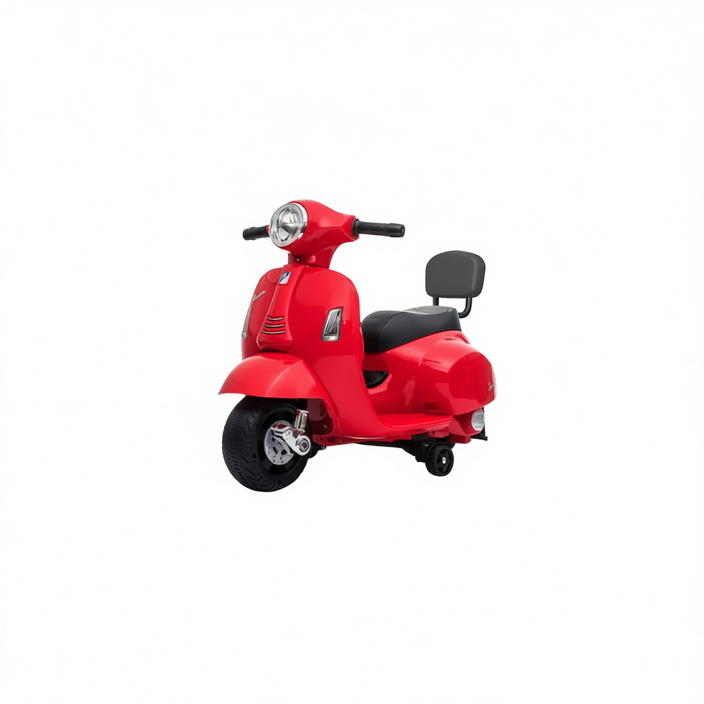Mini Vespa Gts Rossa Plastic Electric Scooter for Kids 2 to 4