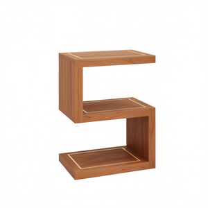 Solid Teak Wood Console <b>Table</b> With Decorative Inlays Modern Living Room Furniture <b>Brown</b> Finish D0100H5HZL6 - Product Image 1