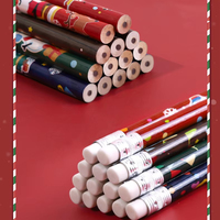 Ensemble de crayons en bois de Noël à thème dessin animé, lot de 30 crayons HB en seau pour enfants, maternelle et primaire