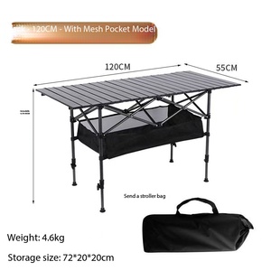 Table pliante compacte réglable en hauteur pour la randonnée, le barbecue, les événements, les fêtes, la maison, le jardin, la pêche, le camping, les activités de plein air - Product Image 6