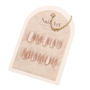 Autocollants pour ongles de style estival sophistiqué haut de gamme, effet œil de chat, faux ongles faits à la main, nouvelle arrivée, 30 pièces - Product Image 5