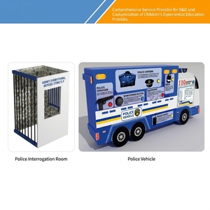 Caseta de Policí<span class=keywords><strong>a</strong></span> de Madera Comercial para Niños, Juego de Roles de Oficial y Detective, Juego de Simulación, Equipo de Juegos Interior Personalizado - Product Image 3