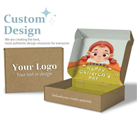 Cajas de Cartón Corrugado Reciclables con Diseño de Animales de Safari, Cajas Oblongas Impresas Personalizadas con Recubrimiento UV para Comercio Electrónico