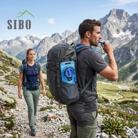 Poche à eau pliable en TPU, étanche, pour le camping en plein air, le marathon, avec valve à débit rapide, inodore, sans BPA, écologique, personnalisable