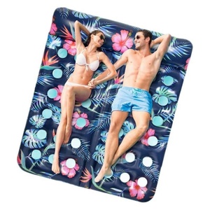 Matelas flottant gonflable pour piscine, taille adulte avec appui-tête, transat aquatique surdimensionné pour bronzer en piscine ou à la plage en été - Product Image 6