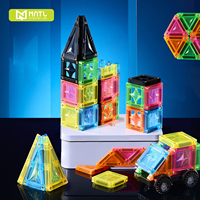 MNTL 3.75CM Mini Tuiles Magnétiques Créatives Blocs de Construction Magnétiques 50 Pièces Blocs Néon Portables Tuiles Magnétiques Jouets STEM de Voyage