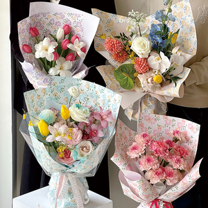 Carta da Regalo JOYWOOD con Motivi Floreali Freschi, Impermeabile, in Seta, per Bouquet, Regali, Decorazioni Artigianali - Riciclabile - Product Image 6