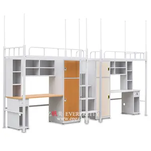 Muebles de buena calidad para dormitorio escolar, escritorio de estudio y litera útil para escaleras, 2 personas, a la venta