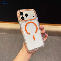 Coque anti-jaunissement transparente magnétique pour iPhone 17 Pro, coque en plastique transparente pour iPhone 17 Pro Max