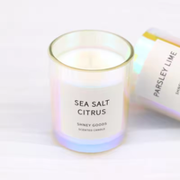Luxuriöse Duftkerze mit Individueller Duftnote für Hochzeit Diwali Transparentes Glasgefäß Einzigartiges Design Aromatherapie Gel Paraffinwachs