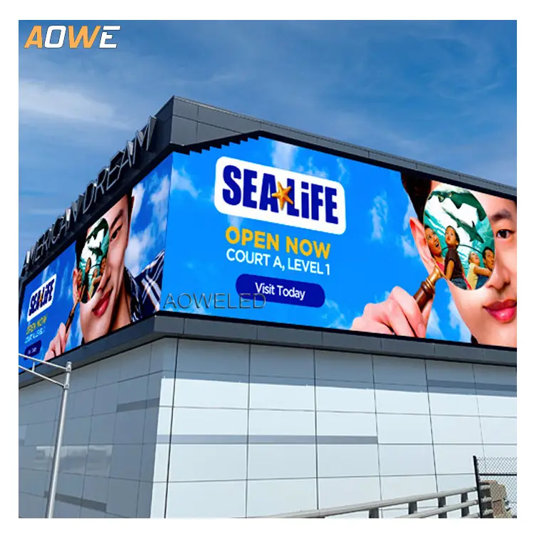 AOWE super bright waterproof IP68 outdoor Advertising LED signs LED screens digital signage displays