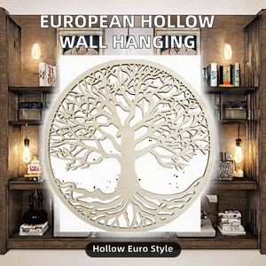 Round mdf Wall Hanging Tree of Life <b>Decorative</b> Pendant Hollow Cut Art Ornament for Home <b>Bedroom</b> Living Room - Product Image 2