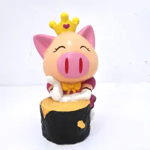 Animales de plástico pequeños personalizables, juguetes de Pvc, cerdo, alcancía, ahorro de dinero, juguete para niños