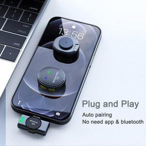 ไมโครโฟนไร้สายคลิปแม่เหล็กลาวาเลียร์สำหรับ iPhone & Android MINI รอบทิศทางพร้อมสาย Lightning หรือ USB C Interface - Product Image 3