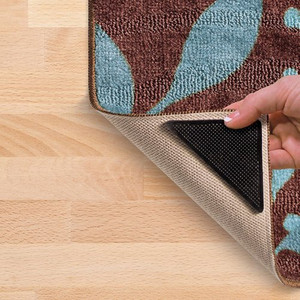 4 pegatinas antideslizantes en forma de L para alfombras, cinta autoadhesiva antideslizante para alfombrillas y protectores de muebles - Product Image 1