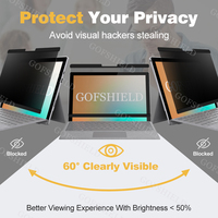 GOFSHIELD Film anti UV Filtre magnétique de confidentialité Film de confidentialité pour ordinateur portable pour Surface Pro 4/5/6/7 12.3 pouces Protecteur d'écran