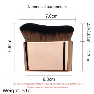Brocha de Maquillaje en Oferta, Brocha para Base Líquida con Mango de Bambú, Pelo Sintético, Brocha para Rostro y Cuerpo - Product Image 4