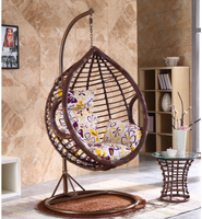 Chaise oeuf suspendue balançoire oeuf chaises en osier rotin hamac oeuf porche balançoire avec coussin pour chambre Patio cocon hamacs
