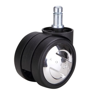 Ruedas giratorias de nylon silenciosas y ecológicas de 2.5 pulgadas (60 mm) con vástago de acero ajustable para silla de oficina y muebles de sala de estar - Product Image 1