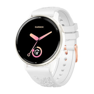 Correa de Silicona de 20 mm con Diseño de Flores en Relieve para <span class=keywords><strong>Amazfit</strong></span> <span class=keywords><strong>GTS</strong></span> <span class=keywords><strong>2</strong></span>/3/4,4 <span class=keywords><strong>Mini</strong></span>, Accesorios de Pulsera Deportiva de Lujo - Product Image 4