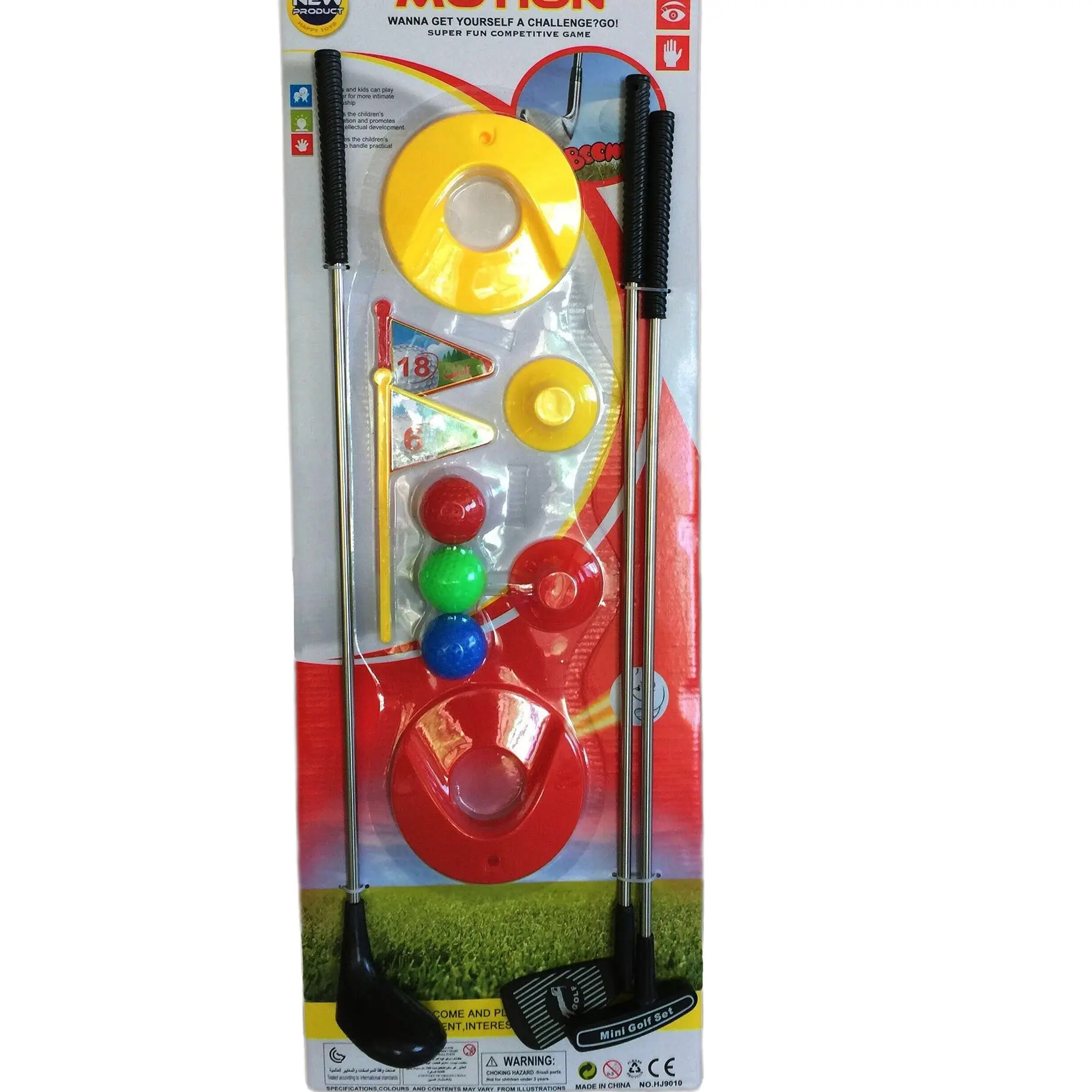 Deportes de interior portátil juguetes de plástico mini club golf niños conjunto para jugar los niños prefieren bola Juego mini aire libre club de golf Juguetes