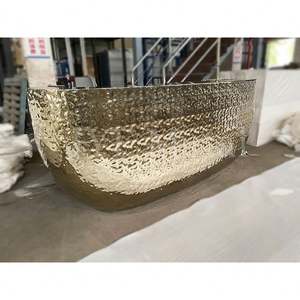 EX968 Luxury Stainless Steel <b>Bar</b> Counter Design for High <b>End</b> Interior Projects - Product Image 1