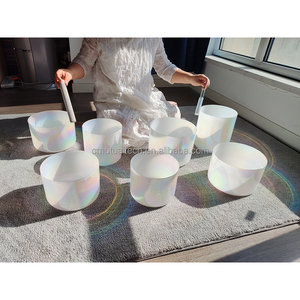 ชามคริสตัลควอตซ์สีขาวใสสวยงาม ชามคริสตัลสีขาวมุกใส สำหรับการบำบัดด้วยเสียง - Product Image 6