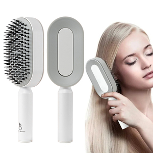 Cepillo Eléctrico Autolimpiante de Nylon para Alisar el Cabello, Masajeador de Cuero Cabelludo, Desenredante, Portátil, Herramienta de Peinado para el Hogar - Product Image 1