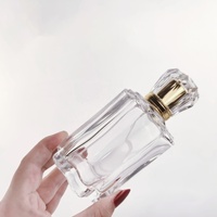 Bouteille de parfum en verre carrée personnalisable en gros 50ml flacon pulvérisateur de luxe bouteille de parfum transparent en verre WX-29