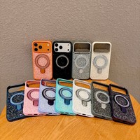 Coque de téléphone scintillante pour iPhone 17 16 15 14 Pro Max Nouveauté Support de voiture pour téléphone portable et accessoires pour iPhone 17 Pro