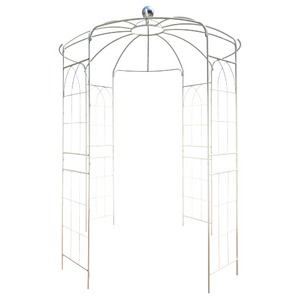 Entrepôt USA - Édition Été 2026 - Grande Vente - Arche de Jardin Métallique et Pavillon de Jardin en Fer pour Décoration de Fête - Blanc Crème - Product Image 4