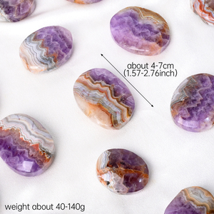Vente en gros de blocs et cubes de pierres de paume en améthyste et agate, en pierres précieuses naturelles, écologiques, anti-stress et aux vertus curatives, pour la relaxation - Product Image 2