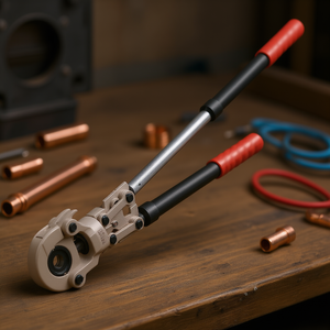 Pince à sertir professionnelle Db Wholesale Pro Press pour raccords de tubes en cuivre de 1/2, 3/4 et 1 pouce, à mâchoires à changement rapide et rotatives - Product Image 2