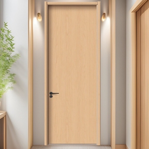 Usine en gros placage de bois porte en bois affleurant porte intérieure design moderne panneau insonorisé porte dalle pour chambre - Product Image 3